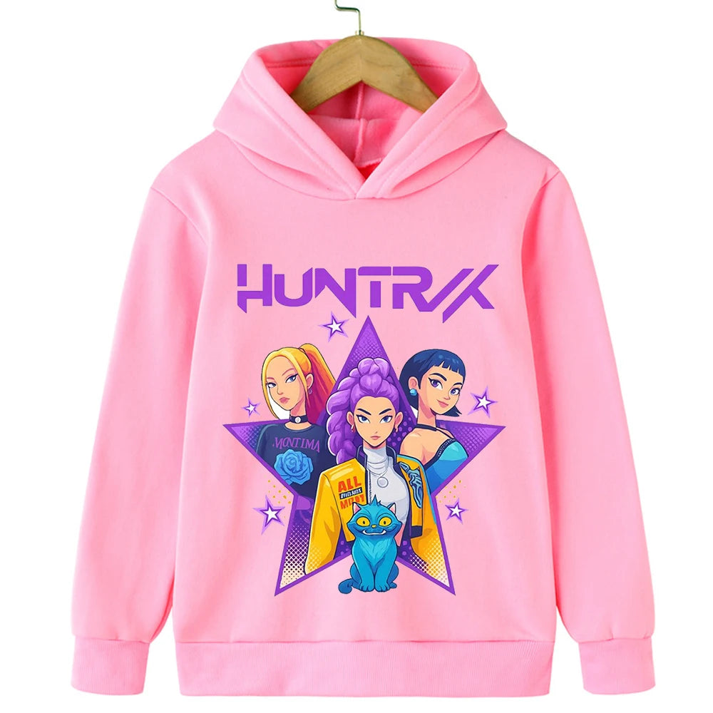 K-Pop HUNTRIX Demon Hunters Hooded Sweatshirt (Hoody) - KIDS