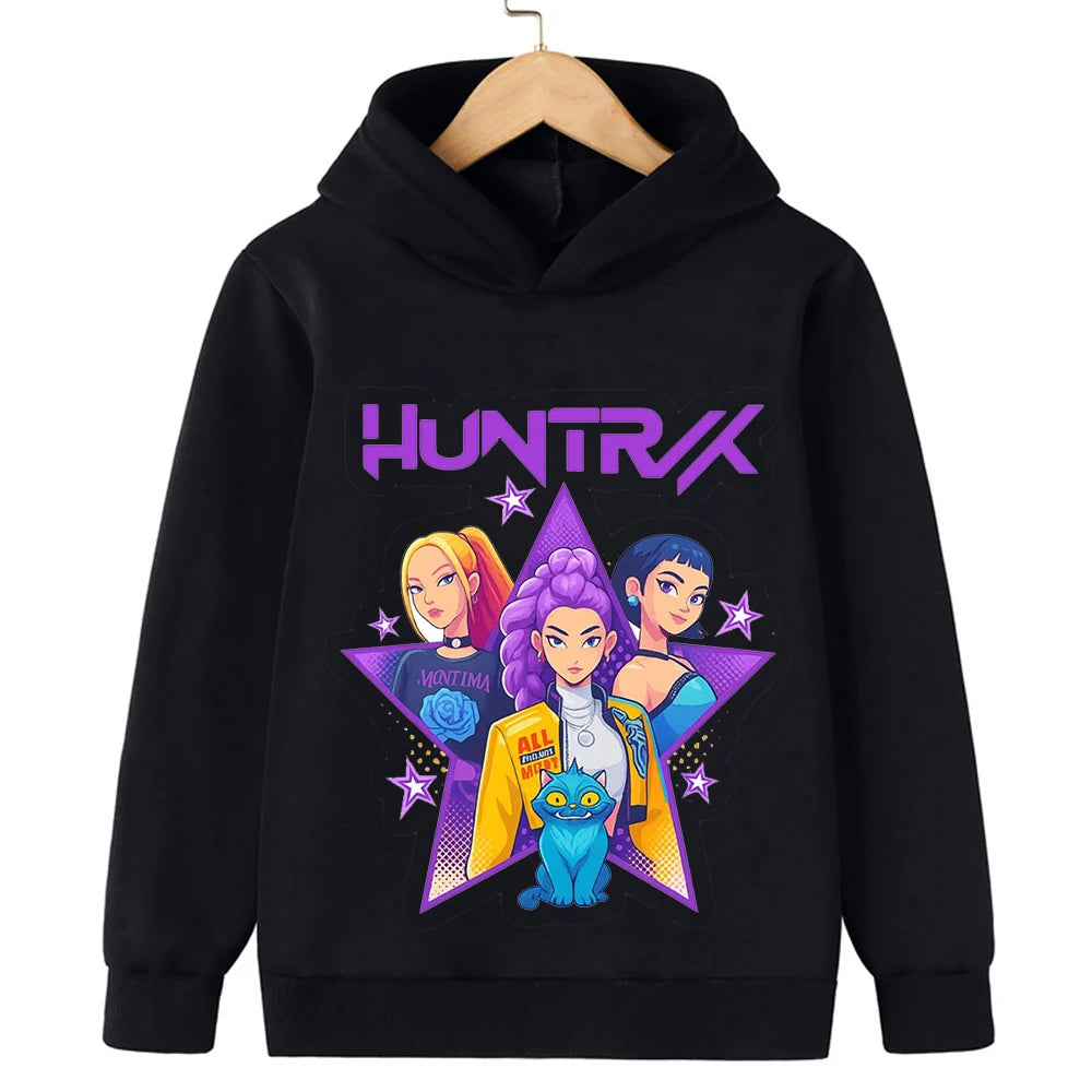 K-Pop HUNTRIX Demon Hunters Hooded Sweatshirt (Hoody) - KIDS